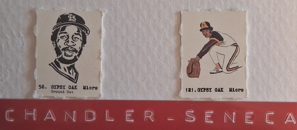 (2) OZZIE SMITH Padres Rare Gypsy Oak Micro Gumball Machine Baseball Cards - Image 1 of 1