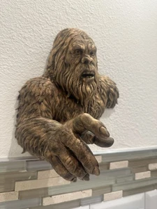 Bigfoot Sasquatch 9x9x6 Wall Mount Hanging Sculpture Cabin Lake House Cryptid - Picture 1 of 6