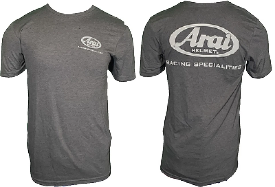 Camiseta de manga corta gris jaspeado con logotipo Arai para hombre MD Foto 1 de 1