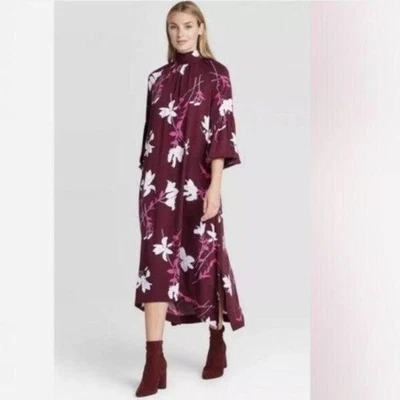 Nuevo Vestido Largo Prólogo Floral Simulado Cuello Corbata XL Foto 1 de 3