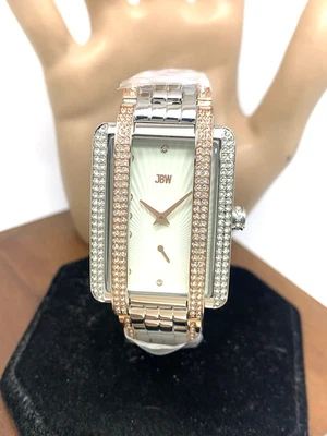 Reloj Mujer JBW J6358D Visón Cuarzo Suizo Diamante Oro Rosa Plata Acero 28mm Foto 1 de 4