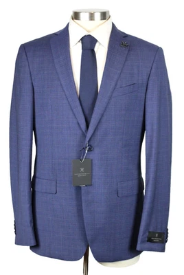 Chaqueta Blazer John Varvatos Para Hombre 42L Azul Lana Bleecker Calavera Pin Forrada A Medida Foto 1 de 4