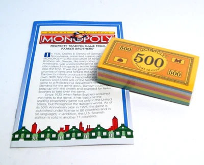 NUEVO Monopoly Pila de Dinero de Repuesto para Juego Edición Deluxe Precintado + Manual Foto 1 de 4