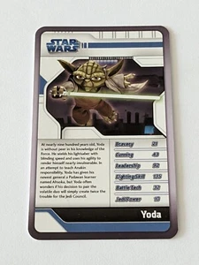 Tarjeta única 2009 de Yoda Top Trumps Star Wars The Clone Wars - Imagen 1 de 3