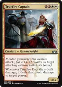 MTG 2018 TRUEFIRE CAPTAIN - KNIGHT CREATURE - Magic Gathering card UNCOMMON - Picture 1 of 2