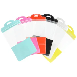 Kit 100 custodie cellulari trasparenti e mezzo colore sacchetti imballaggio con foro per appendere - Foto 1 di 14