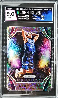 2019 Prizm Jarrett Culver RC Fireworks Fast Break Prizm HGA 9 Mint Magic!! - Image 1 of 2