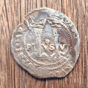 Juana Y Carlos. 1 Real. Plata. (3,33 g.) Méjico. Ensayador O. - Imagen 1 de 3