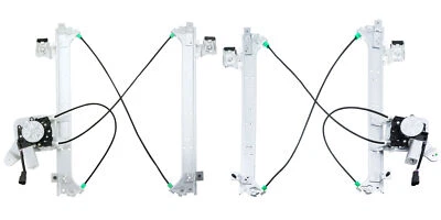 Rear Window Regulator Left + Right w/Motor For Chevy Silverado 1500 GMC Cadillac - Image 1 of 4