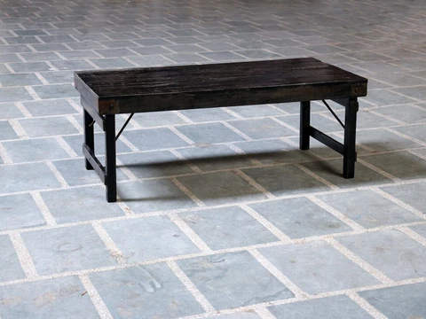 Farmhouse Coffee Table Vintage Reclaimed wood Antique finish folding table Cover
