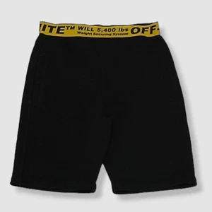 $315 Off White Kids Boys Black Industrial Logo Jogger Shorts Size 4 - Picture 1 of 3