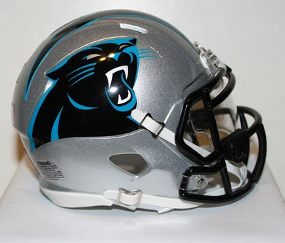 Minicasco Cam Newton Carolina Panthers Speed Riddell con visera Foto 1 de 3