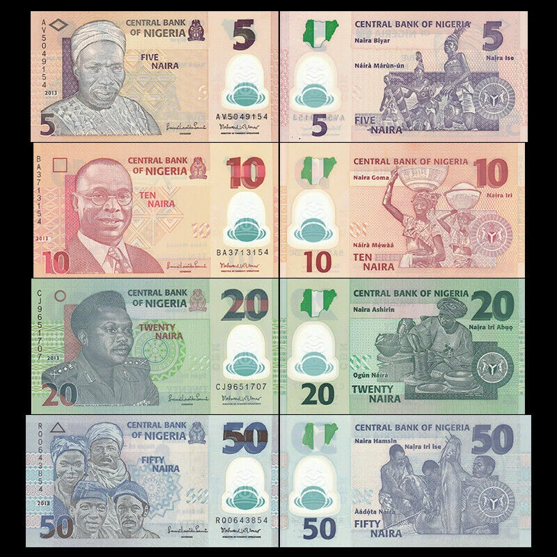 Mazuma *F747 Nigeria 2019 5,10,20,50 Naira Total 4Pc (Random) Set UNC - Image 1 of 1
