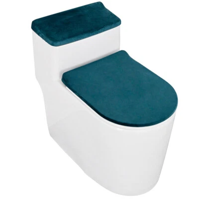 Universal Velvet Stretch Bathroom Toilet Lid Cover and Toilet Tank Lid Cover Set - Image 1 of 4