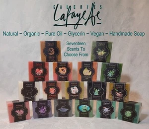 Jabón de glicerina en 17 aromas barras 3,5 oz fresa rosa aloe natural hecha a mano... - Imagen 1 de 29