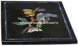 Marble Coffee Center Table Top Mosaic Birds Inlaid Pietradura Decor Arts H2996 - Picture 1 of 5