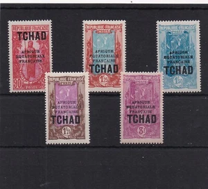 TCHAD SERIE COMPLETE DE 5 TIMBRES NEUF* N° 53 à 55 Cote: 103€ - Imagen 1 de 1