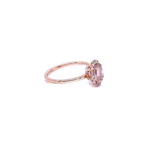 14K Rose Gold Ring with Morganite Center - Picture 1 of 2