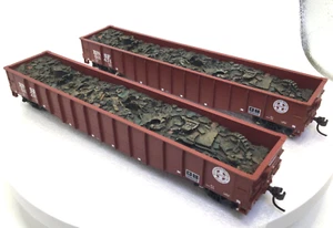 BNSF Scrap Metal Gondolas #511239 & #511476 Pack of 2 HO Scale - Picture 1 of 10