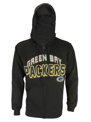 Green Bay Packers NFL Fútbol Para hombres En El Bolsillo Cremallera Completa Polar Sudadera con Capucha, Negra Foto 1 de 2