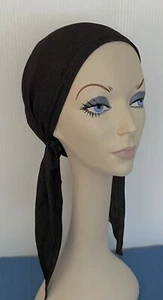 NWT Lemon Helen's Hats Pretied Scarf ‘DENIM Look’ Black • Great for Chemo - Picture 1 of 2