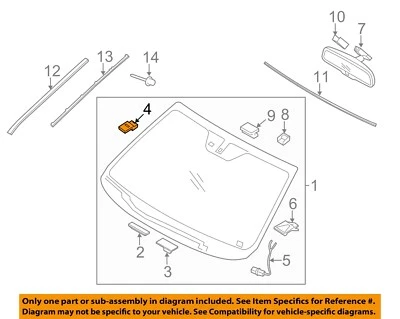 Sensor de parabrisas KIA OEM 15-18 Sedona 97257C1000 Foto 1 de 2