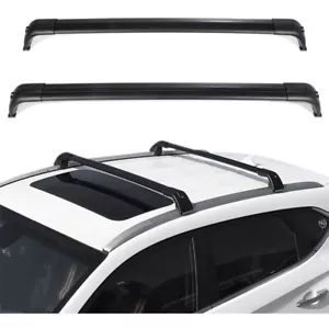 For 2005-2016 Land Rover LR3 & LR4 Luggage Carrier Bar Black Roof,top 2 pcs - Picture 1 of 1