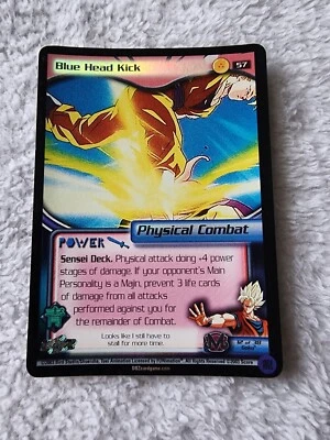 DBZ Dragon Ball Z FOIL Blue Head Kick 57 CCG Limited Buu Saga MP SS3 Goku - Image 1 of 4
