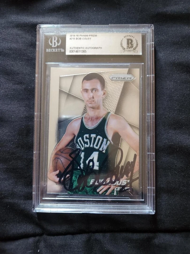 Bob Cousy signed 2014-15 Panini Prizm #215 w Beckett Auth - Image 1 of 1