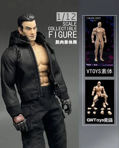 1/12 Zipper Hooded Jacket Top Clothes Fit 6'' Male Man Action Figure - Picture 1 of 4