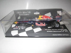 Pma Mini Champs 1/43 Red Bull Rb7 2011 Malaysian Gp Winner No1 Sebastian Vettel - Picture 1 of 7