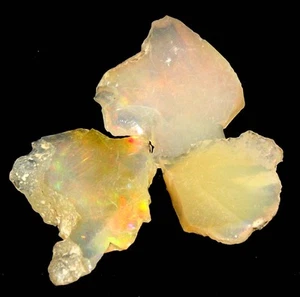 7.75 cts NaturalEthiopian Fire Opal Rough Slice Specimen *orst8 - Picture 1 of 5