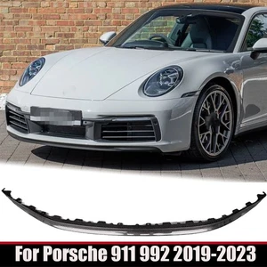For Porsche 911 992 2019-2023 Carbon Fiber Front Bumper Lip Diffuser Spoiler - Picture 1 of 7