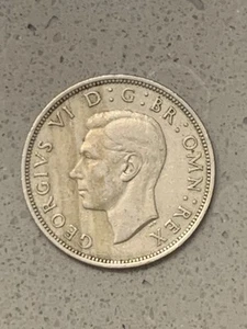 1947 Half Crown Coin UK  Great Britain - Picture 1 of 2