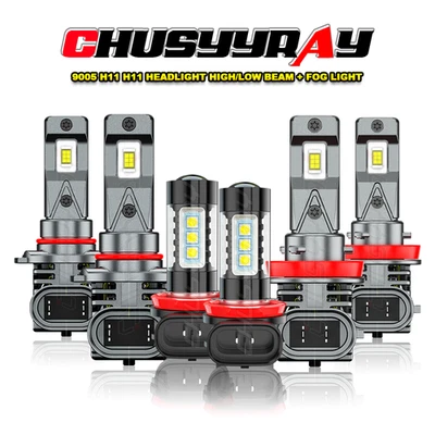 For Nissan Quest 2011-2017 LED Car Headlight High Low Beam Fog Lamps Combo KIT - Image 1 of 4