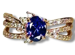 Anillo BP RBP5945 “Graceful Dreams” Violeta Circonita Cúbica Sobre Oro Rosa Talla 9 - Imagen 1 de 5