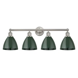 Innovations Lighting 616-4W-12-35 Plymouth Dome Vanity Plymouth - Brushed Satin - Picture 1 of 12