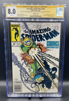 Amazing Spider-Man #298 Signed 3 times 1988 CGC SS 8.0 Newsstand Marvel 1st Todd - Image 1 of 2