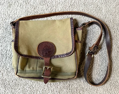 Bolso de hombro mensajero de lona y cuero verde Duluth Pack de colección Foto 1 de 4