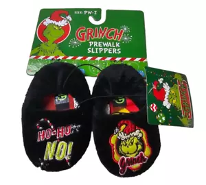 Scarpe pantofole Dr. Seuss How the Grinch Stole Natale Prewalk taglia PW-3 nuove con etichette - Foto 1 di 6