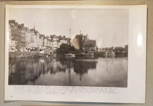 Foto stampa originale d'epoca WW2 8X10 NORMANDIA CITTÀ INVASIONE HONFLEUR 70C - Foto 1 di 5