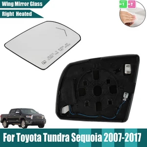 For Toyota Tundra Sequoia 2007 - 2017 Passenger Side Heated Signal Mirror Glass - Foto 1 di 9