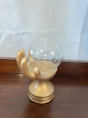 Mano Dorada con Capa/Cúpula de Vidrio Halloween, Fiesta, Favores, Decoración, Bola de Cristal Foto 1 de 4