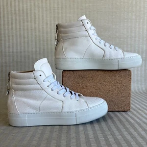 Chaussures Baskets montantes Buscemi 140 mm zippées homme pointure EU41 US 8 cuir blanc - Photo 1/22