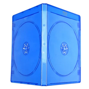 DVD CD BD 2 Disc Storage Plastic Box 11mm Case Blu Ray Clear Sleeve Collection - Afbeelding 1 van 8