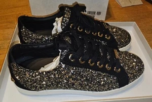 Jimmy Choo Cash/F Arg | 182 Gold Mix Sz 38 Women Shoes Sneakers Authentic - Imagen 1 de 16