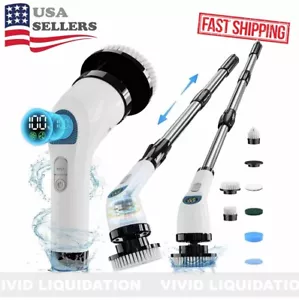 Electric Spin Scrubber Cordless Cleaning Brush 10 Cleaning Tools IPX7 Waterproof - Picture 1 of 7