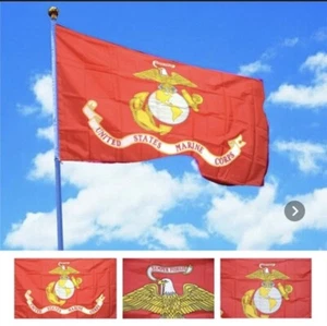 US Marine Corps USMC flag 36”x60” | 3’x5’ Indoor Outdoor Semper Fidelis Military - Picture 1 of 1