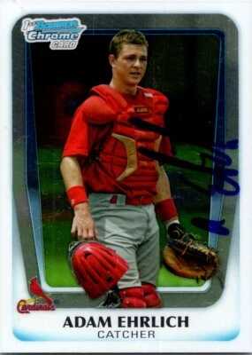 2011 Bowman Draft #BDPP66 Adam Ehrlich Chrome Prospects In-Person Auto! - Image 1 of 2