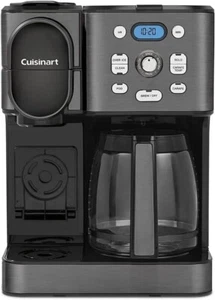 Cuisinart 12 Cup Coffee Maker Glass Carafe Hot & Iced Single Serve Brewer Black - Picture 1 of 5